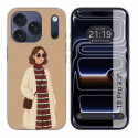 Funda Silicona para iPhone 18 Pro (6.3) diseño Mujer 09 Dibujos