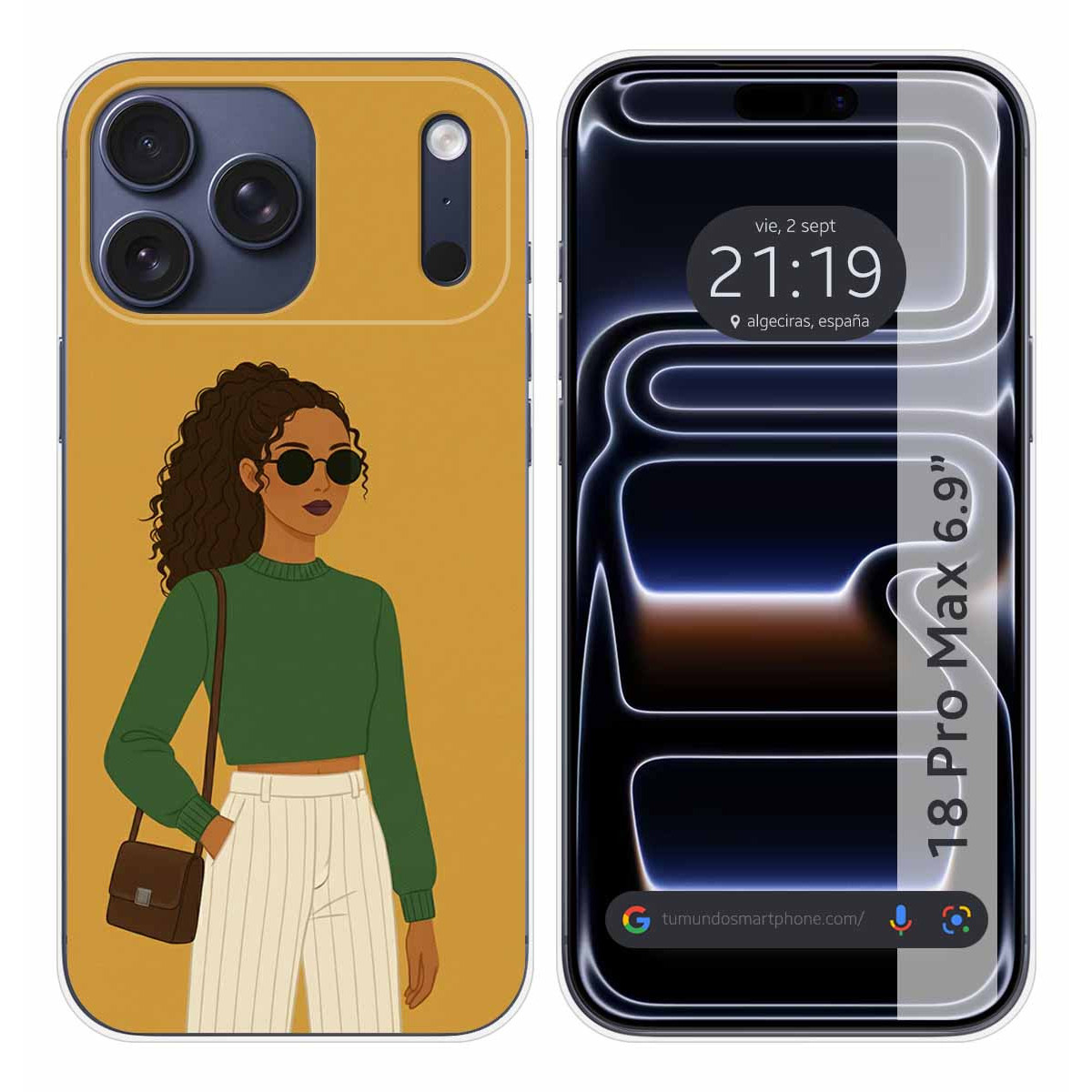 Funda Silicona para iPhone 18 Pro Max (6.9) diseño Mujer 02 Dibujos