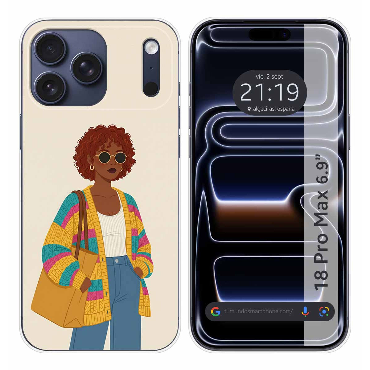 Funda Silicona para iPhone 18 Pro Max (6.9) diseño Mujer 05 Dibujos