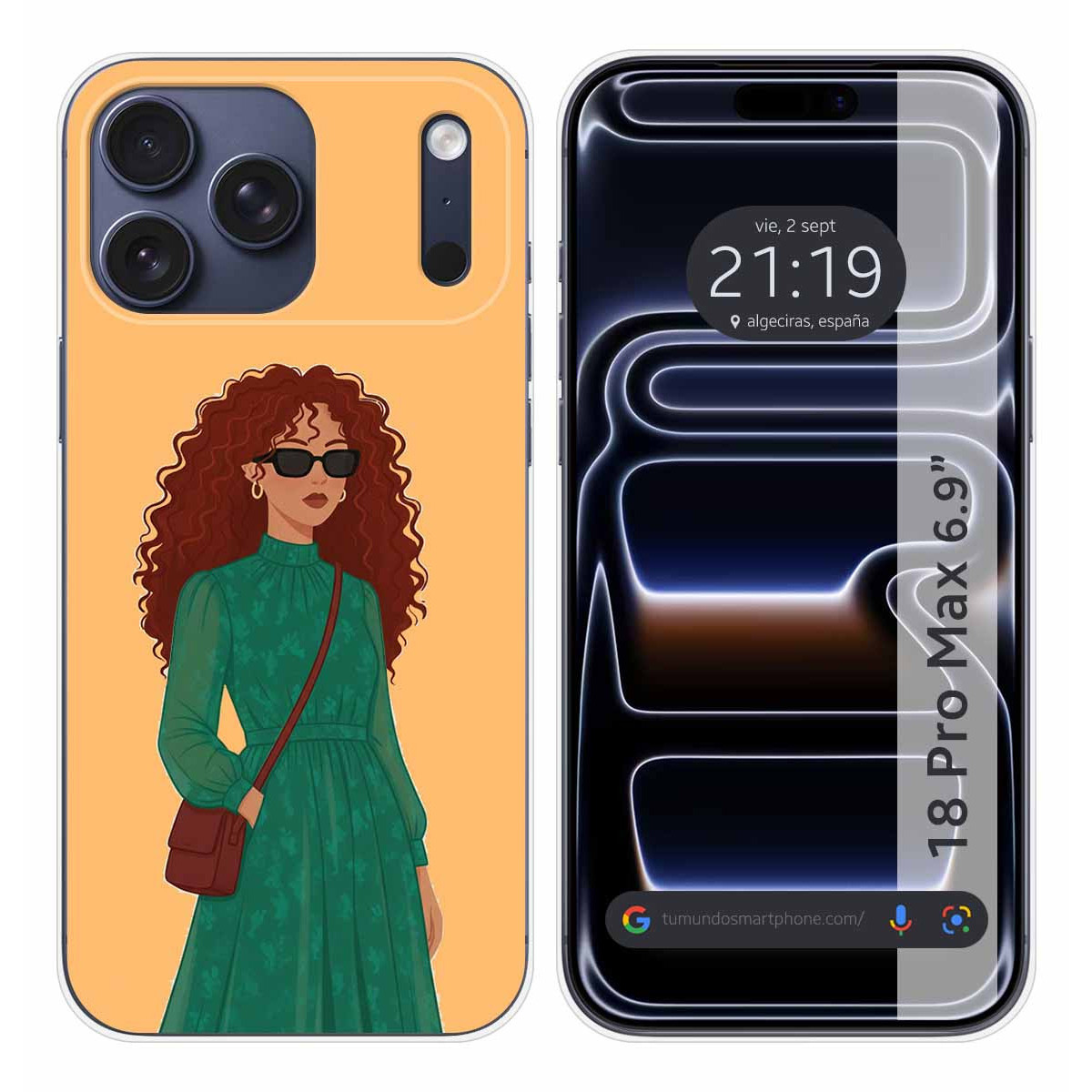 Funda Silicona para iPhone 18 Pro Max (6.9) diseño Mujer 06 Dibujos