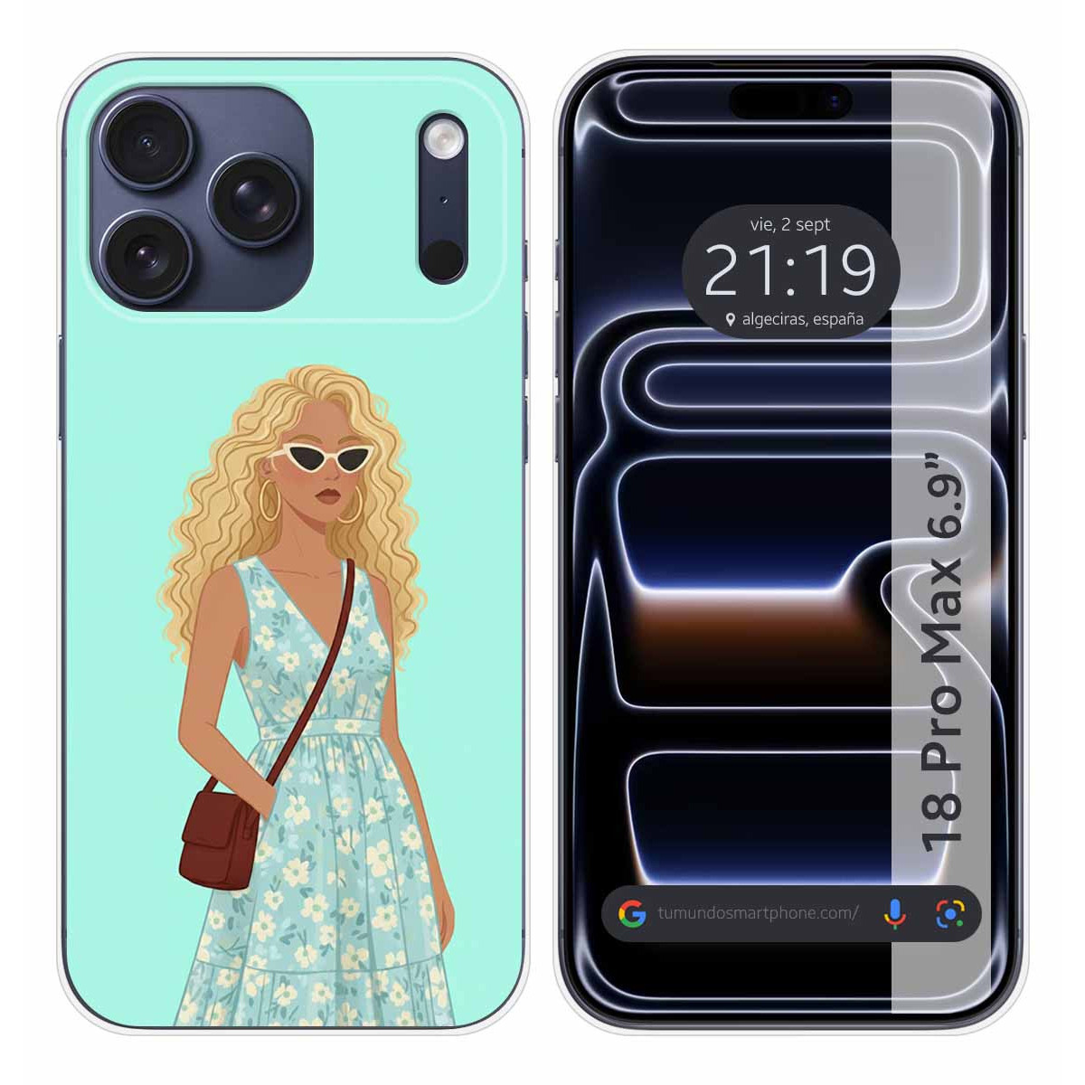 Funda Silicona para iPhone 18 Pro Max (6.9) diseño Mujer 07 Dibujos