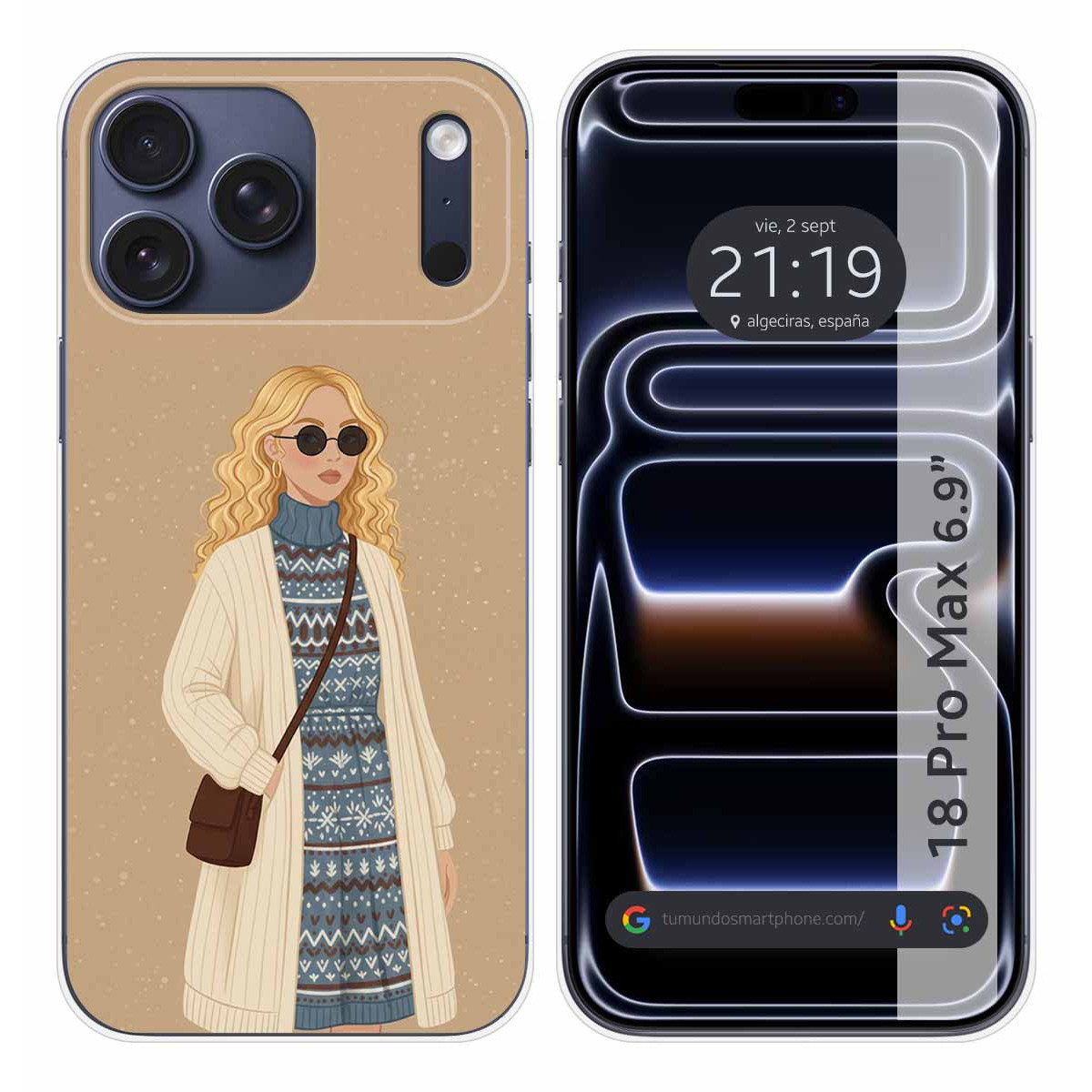 Funda Silicona para iPhone 18 Pro Max (6.9) diseño Mujer 10 Dibujos