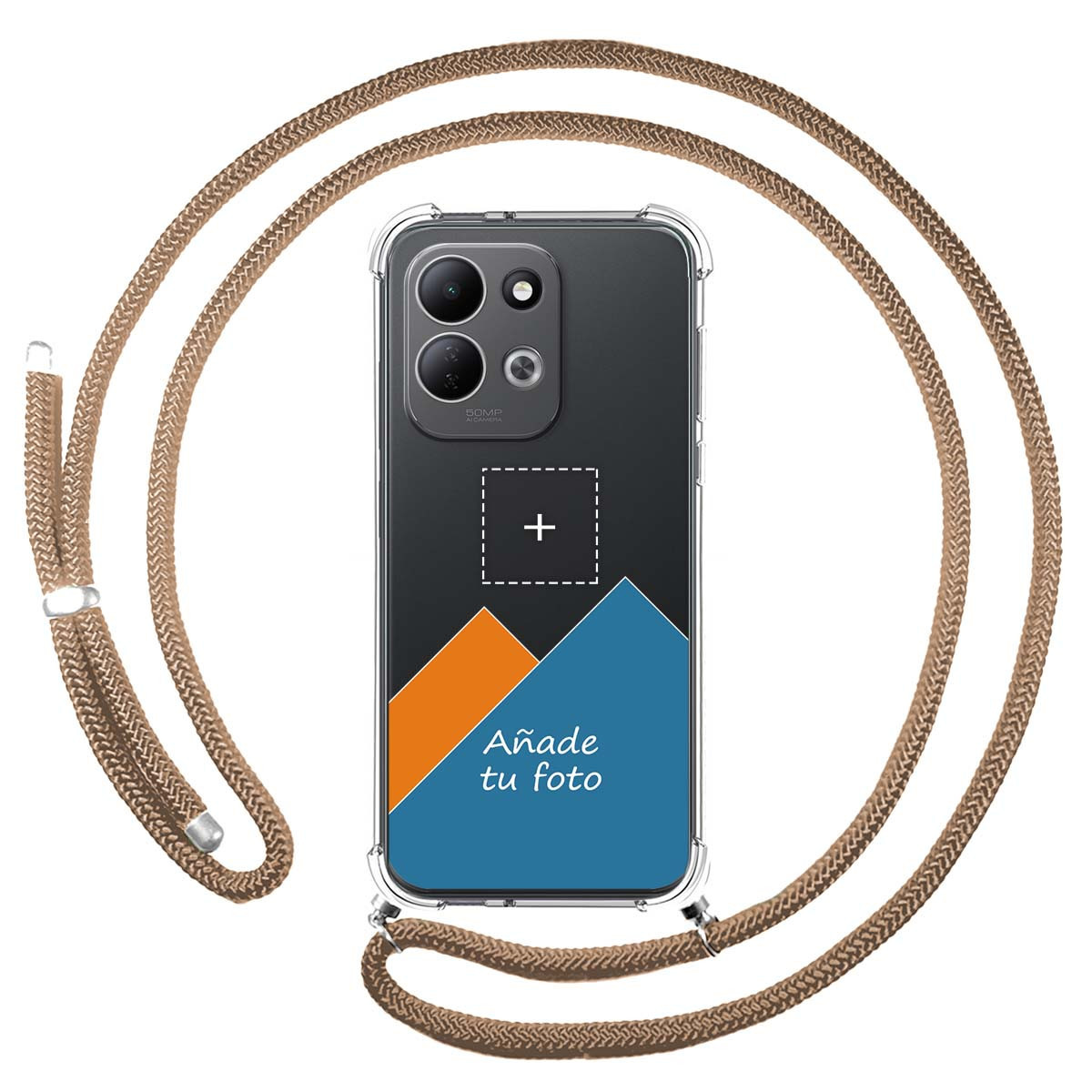 Personaliza tu Funda Colgante Transparente para Xiaomi Redmi 17 4G / 5G con Cordon Camel Dibujo Personalizada