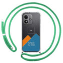 Personaliza tu Funda Colgante Transparente para Xiaomi Redmi Note 17 4G / 5G con Cordon Verde Agua Dibujo Personalizada