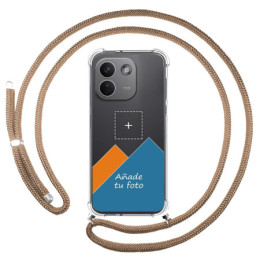 Personaliza tu Funda Colgante Transparente para Xiaomi Redmi Note 17 Pro Max 5G con Cordon Camel Dibujo Personalizada