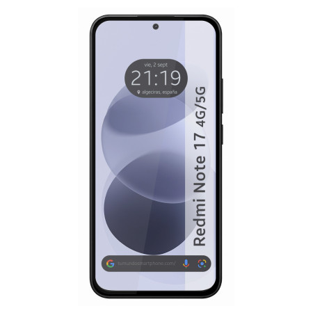 Protector Cristal Templado Completo 5D Full Glue Negro para Xiaomi Redmi Note 17 4G / 5G Vidrio