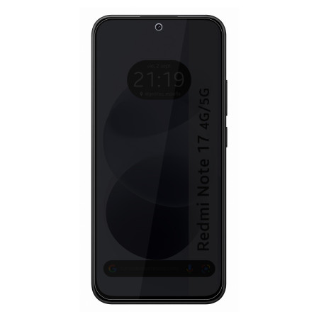 Protector Cristal Templado Completo 5D Antiespías para Xiaomi Redmi Note 17 4G / 5G Vidrio