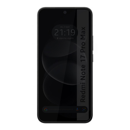 Protector Cristal Templado Completo 5D Antiespías para Xiaomi Redmi Note 17 Pro Max 5G Vidrio