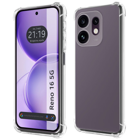 Funda Silicona Antigolpes Transparente para Oppo Reno 16 5G