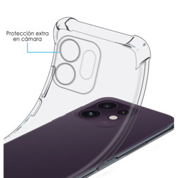 Funda Silicona Antigolpes Transparente para Oppo Reno 16 5G 2