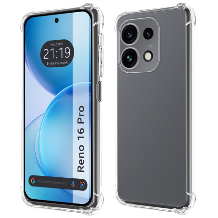 Funda Silicona Antigolpes Transparente para Oppo Reno 16 Pro 5G