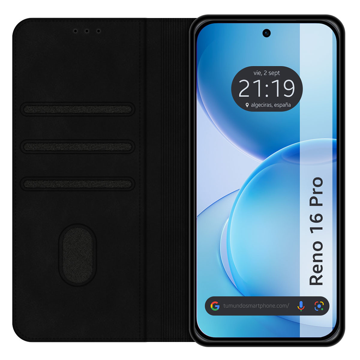 Funda Libro de Polipiel con tarjetero para Oppo...