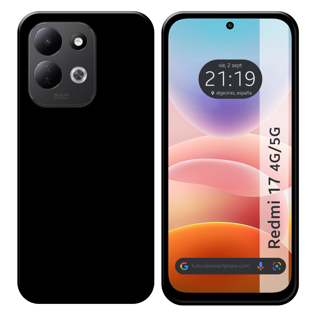 Funda Silicona Gel TPU Negra para Xiaomi Redmi...