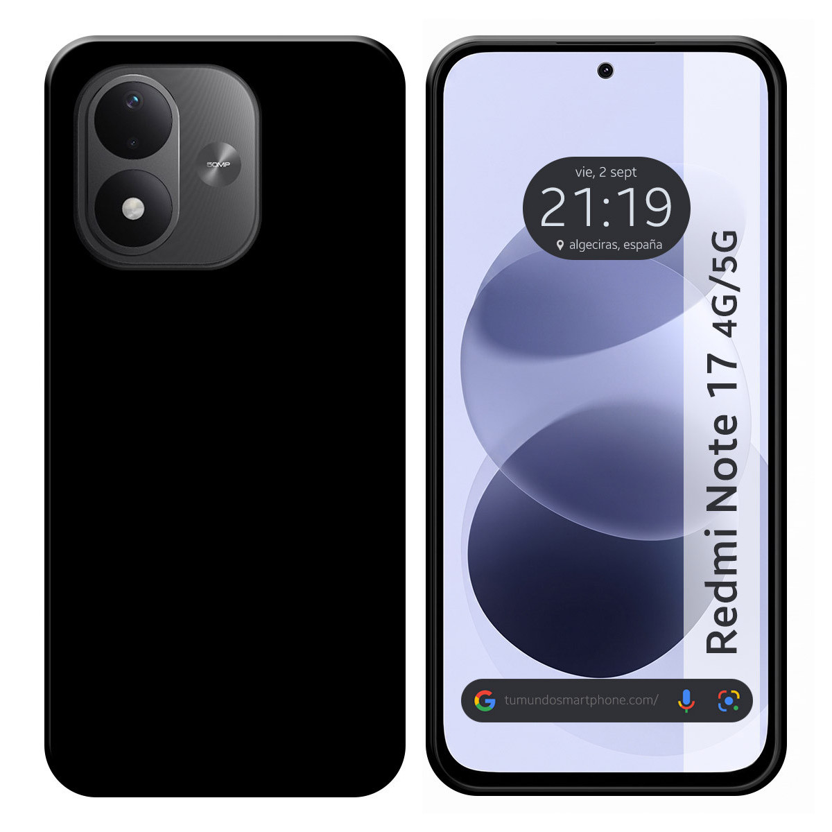 Funda Silicona Gel TPU Negra para Xiaomi Redmi...