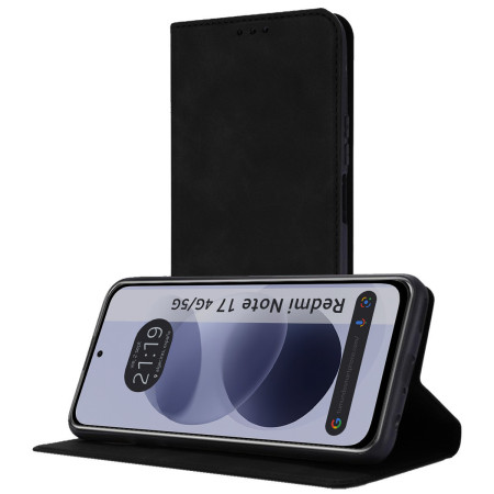 Funda Libro de Polipiel con tarjetero para Xiaomi Redmi Note 17 4G / 5G color Negra