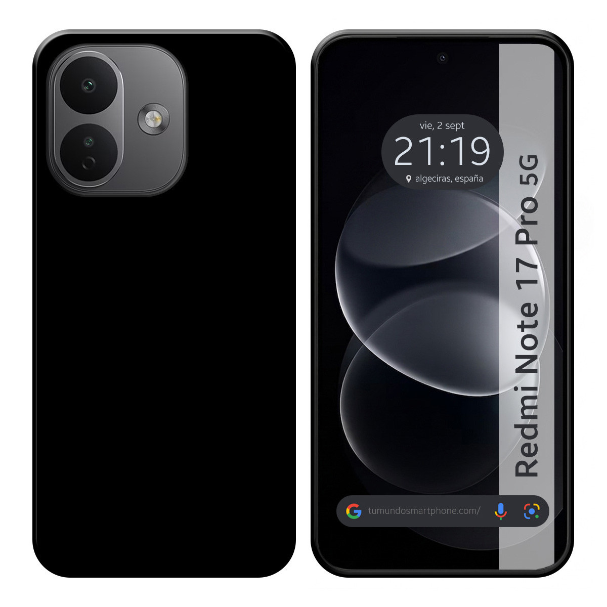 Funda Silicona Gel TPU Negra para Xiaomi Redmi...