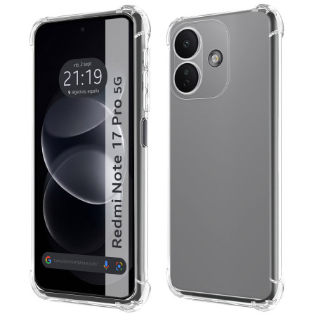 Funda Silicona Antigolpes Transparente para Xiaomi Redmi Note 17 Pro 5G