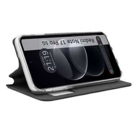 Funda Libro Soporte con Ventana para Xiaomi Redmi Note 17 Pro 5G color Negra