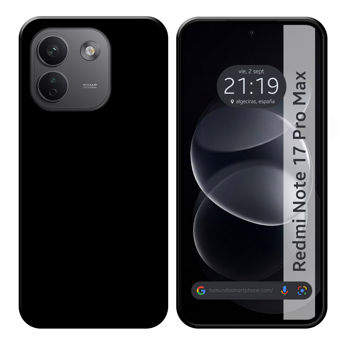 Funda Silicona Gel TPU Negra para Xiaomi Redmi...