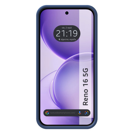 Funda Silicona Líquida Ultra Suave para Oppo Reno 16 5G color Azul