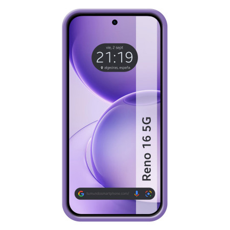 Funda Silicona Líquida Ultra Suave para Oppo Reno 16 5G color Morada