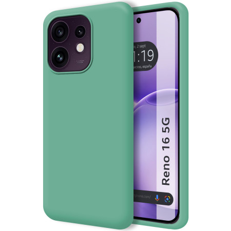 Funda Silicona Líquida Ultra Suave para Oppo Reno 16 5G color Verde