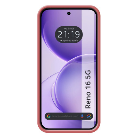 Funda Silicona Líquida Ultra Suave para Oppo Reno 16 5G color Rosa