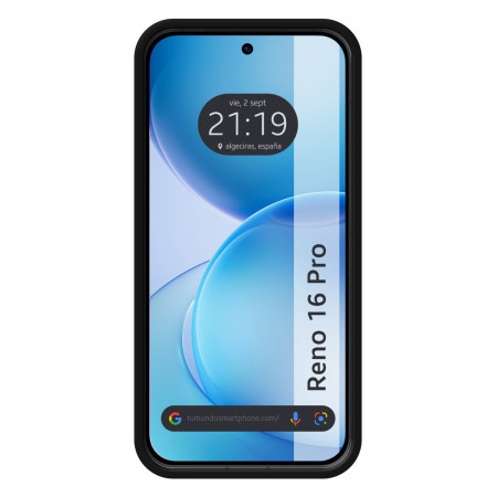 Funda Silicona Líquida Ultra Suave para Oppo Reno 16 Pro 5G color Negra