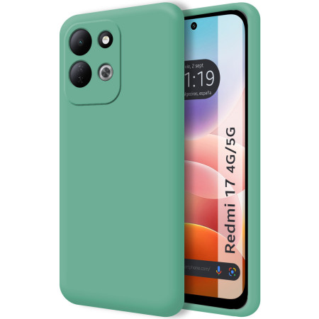 Funda Silicona Líquida Ultra Suave para Xiaomi Redmi 17 4G / 5G color Verde