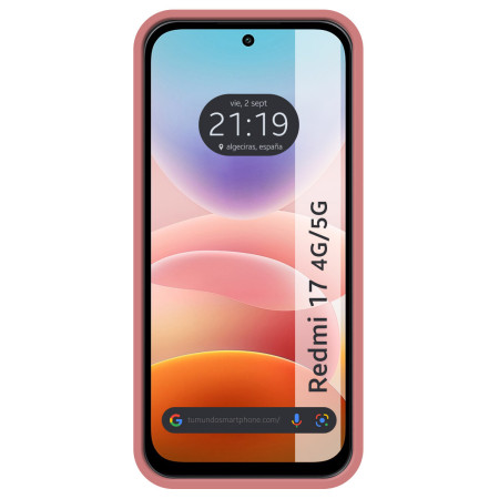 Funda Silicona Líquida Ultra Suave para Xiaomi Redmi 17 4G / 5G color Rosa
