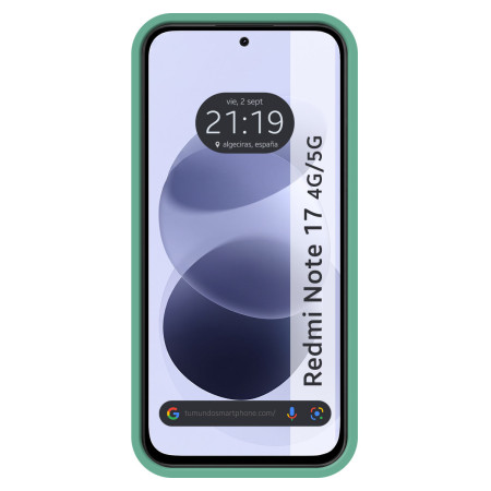 Funda Silicona Líquida Ultra Suave para Xiaomi Redmi Note 17 4G / 5G color Verde