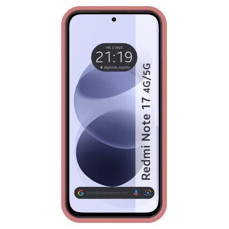 Funda Silicona Líquida Ultra Suave para Xiaomi Redmi Note 17 4G / 5G color Rosa