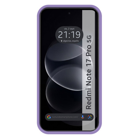 Funda Silicona Líquida Ultra Suave para Xiaomi Redmi Note 17 Pro 5G color Morada