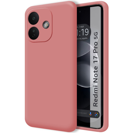 Funda Silicona Líquida Ultra Suave para Xiaomi Redmi Note 17 Pro 5G color Rosa