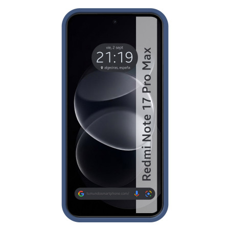 Funda Silicona Líquida Ultra Suave para Xiaomi Redmi Note 17 Pro Max 5G color Azul