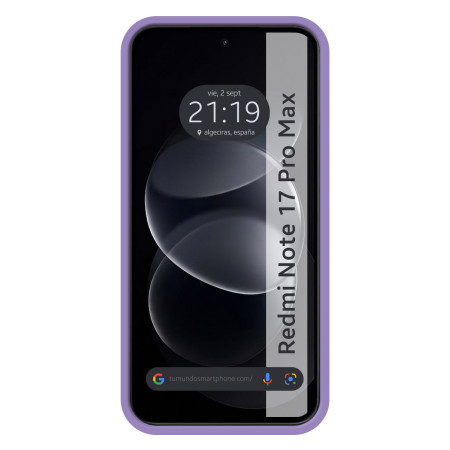 Funda Silicona Líquida Ultra Suave para Xiaomi Redmi Note 17 Pro Max 5G color Morada