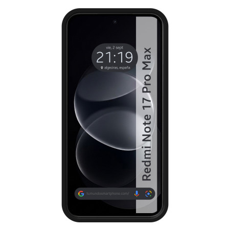 Funda Silicona Líquida Ultra Suave para Xiaomi Redmi Note 17 Pro Max 5G color Negra