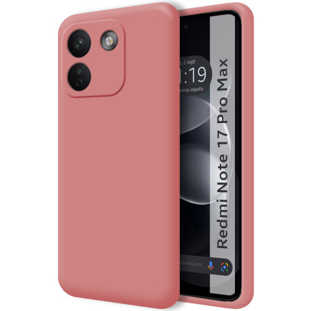 Funda Silicona Líquida Ultra Suave para Xiaomi Redmi Note 17 Pro Max 5G color Rosa