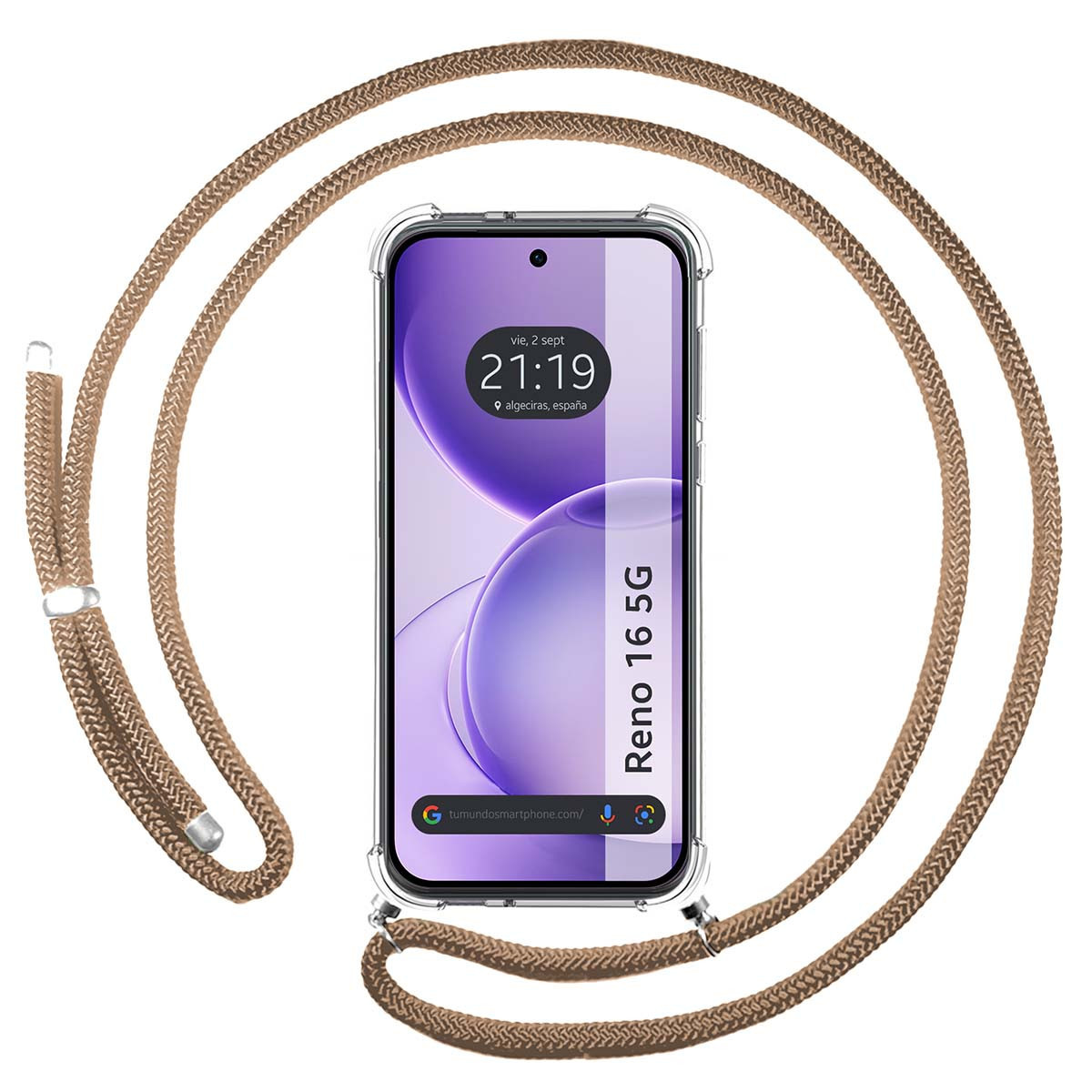 Funda Colgante Transparente para Oppo Reno 16...