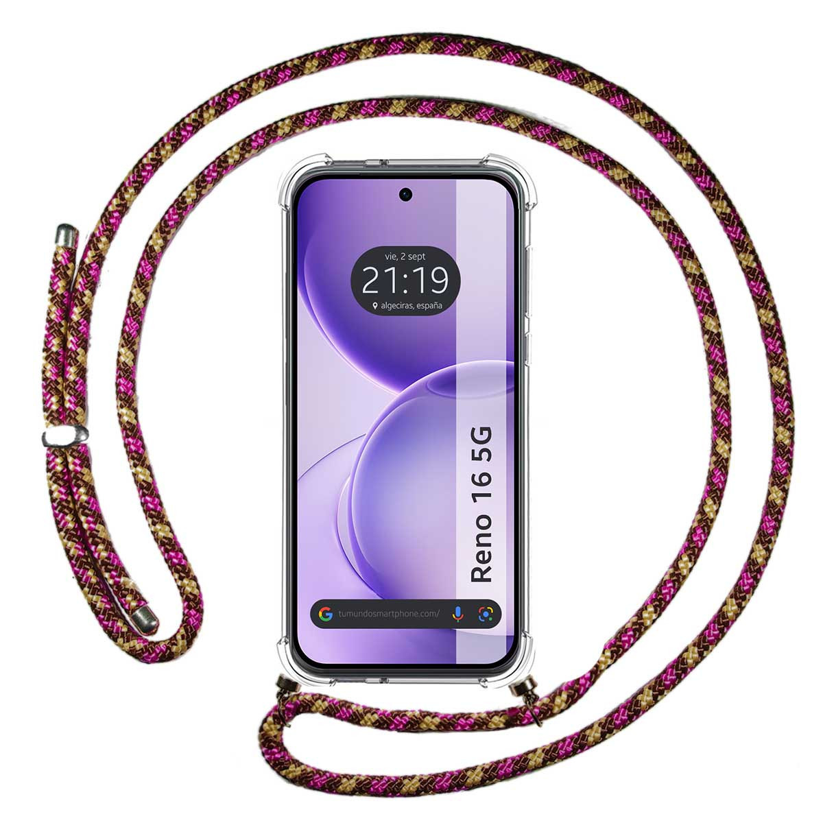 Funda Colgante Transparente para Oppo Reno 16...