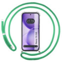Funda Colgante Transparente para Oppo Reno 16 5G con Cordon Verde Agua