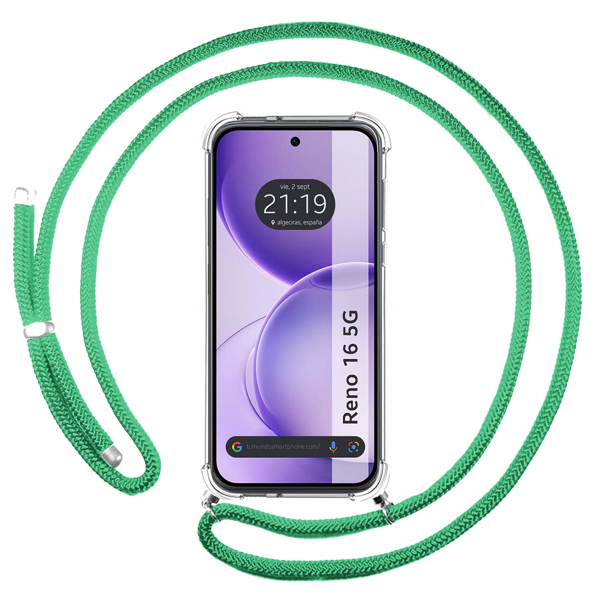 Funda Colgante Transparente para Oppo Reno 16...