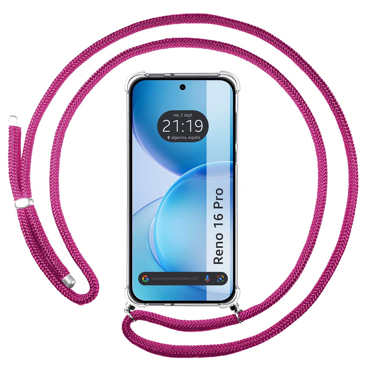 Funda Colgante Transparente para Oppo Reno 16...