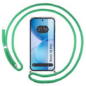 Funda Colgante Transparente para Oppo Reno 16 Pro 5G con Cordon Verde Agua