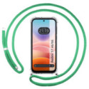 Funda Colgante Transparente para Xiaomi Redmi 17 4G / 5G con Cordon Verde Agua