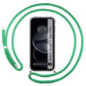 Funda Colgante Transparente para Xiaomi Redmi Note 17 Pro Max 5G con Cordon Verde Agua