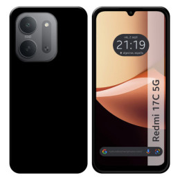 Funda Silicona Gel TPU Negra para Xiaomi Redmi 17C 5G