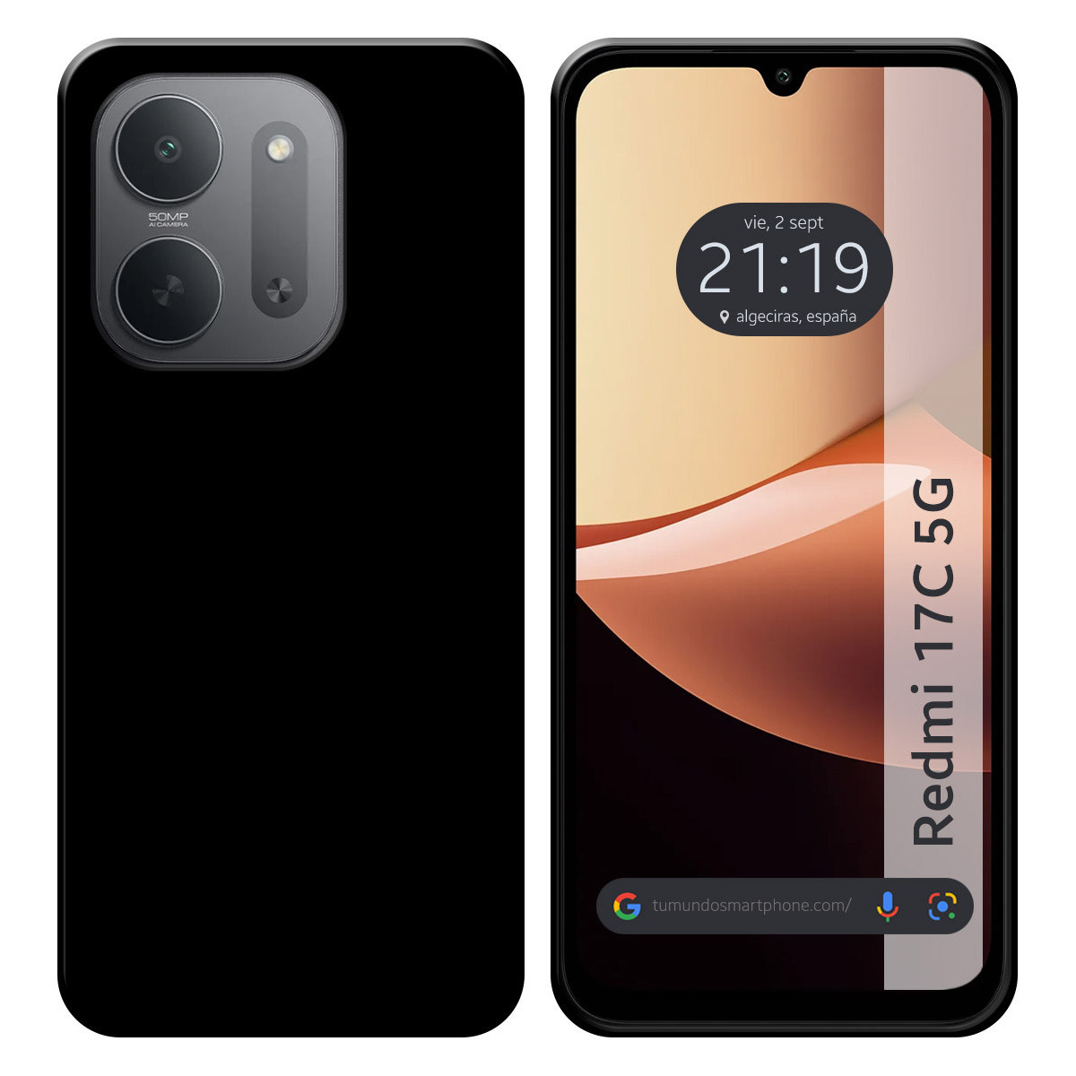 Funda Silicona Gel TPU Negra para Xiaomi Redmi...