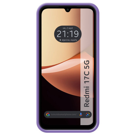 Funda Silicona Líquida Ultra Suave para Xiaomi Redmi 17C 5G color Morada