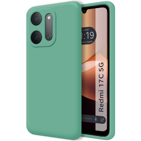 Funda Silicona Líquida Ultra Suave para Xiaomi Redmi 17C 5G color Verde
